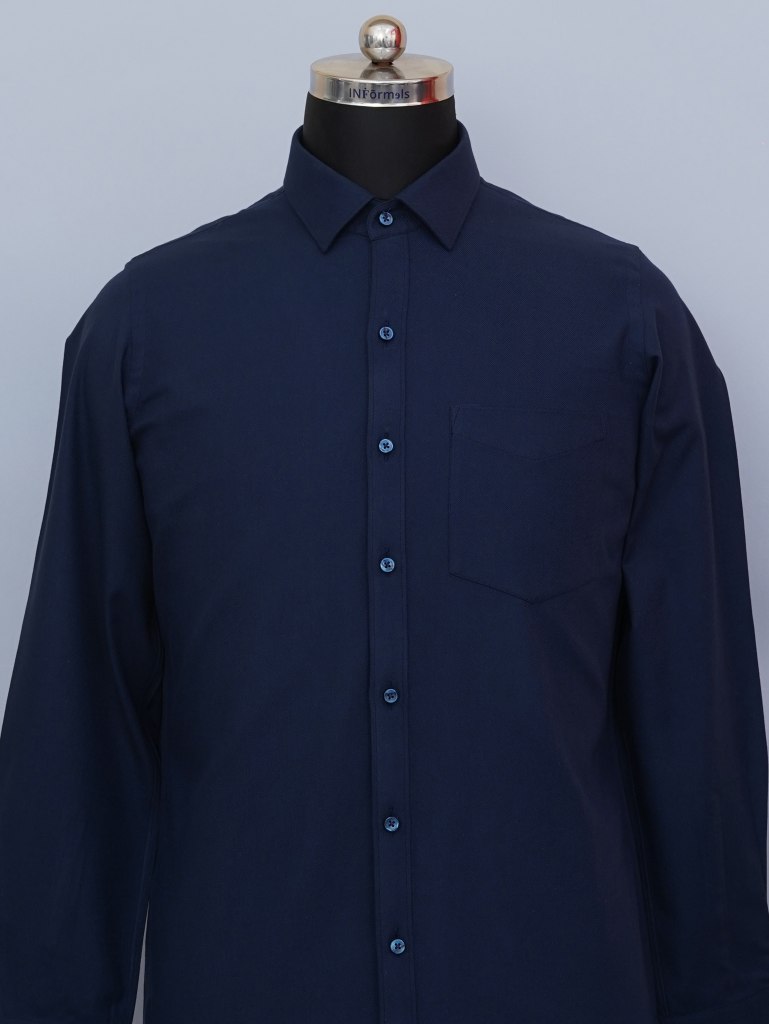 Anchor Noir Twill Navy Blue Shirt