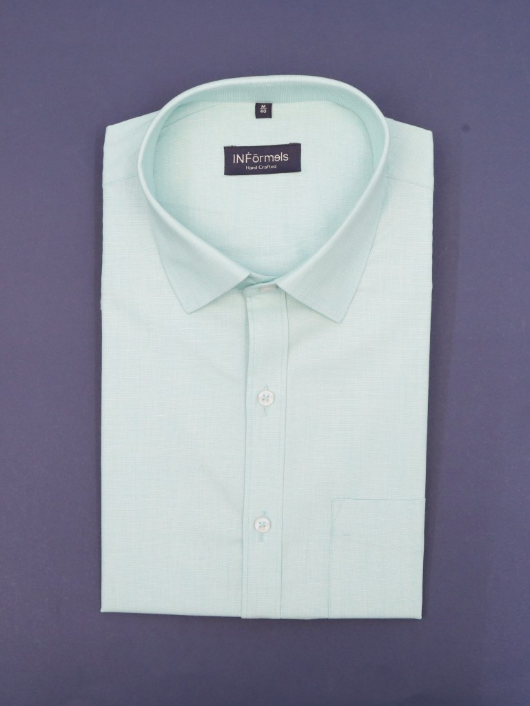Garrett Pale Turquoise Aqua Plain Shirt