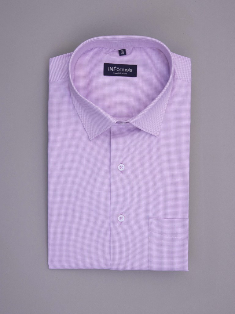 Luxura lavender gingham checks shirt