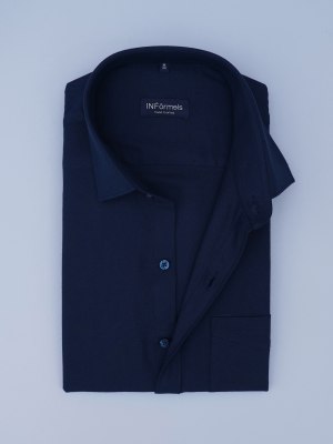 Anchor Noir Twill Navy Blue Shirt