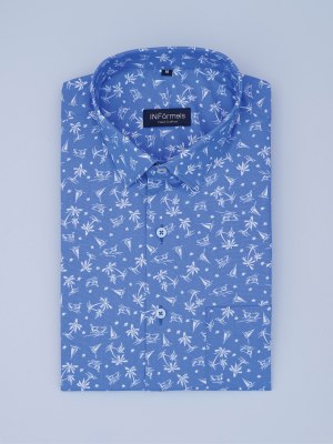 Blue Beach printed shirt