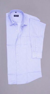 Glazy blue white stripe shirt