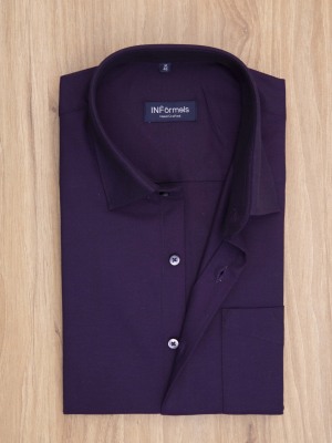 Imperial wine purple herringbone shirt