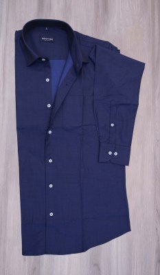 Mid night blue with white moon button shirt
