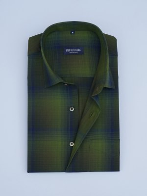 Neon Enigma Green Checks Shirt