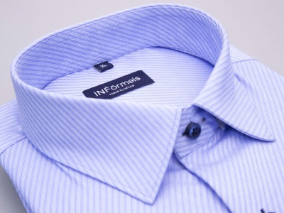 Skyfall blue cross stripe shirt