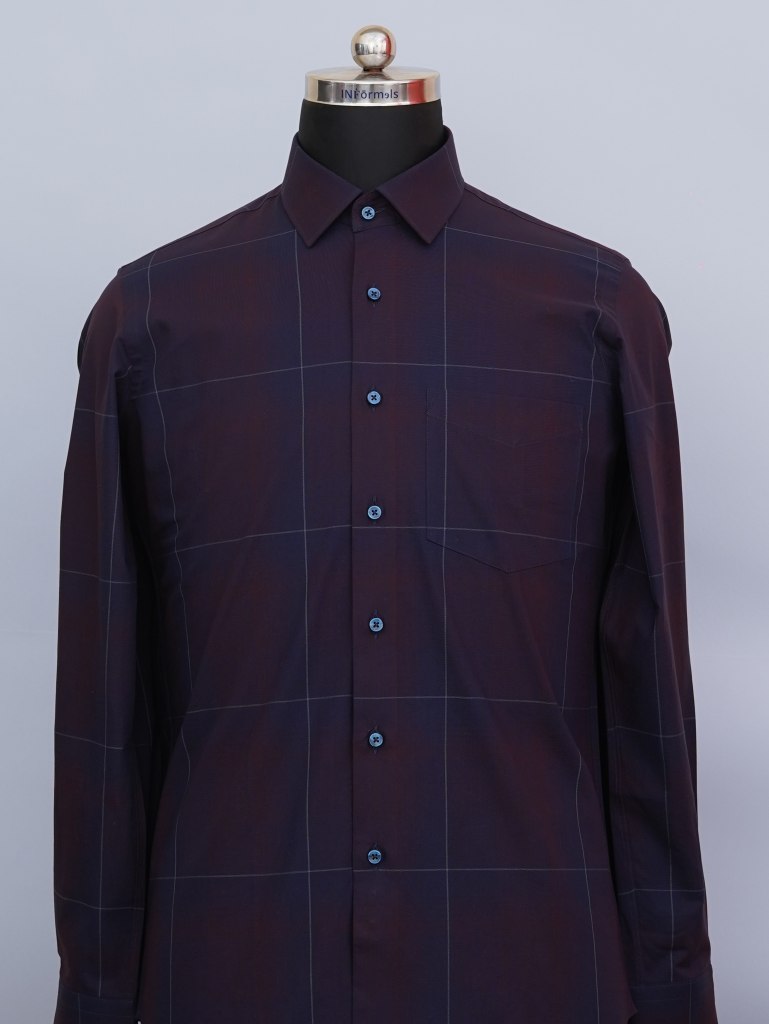 Deep Blue Hush Checks Shirt