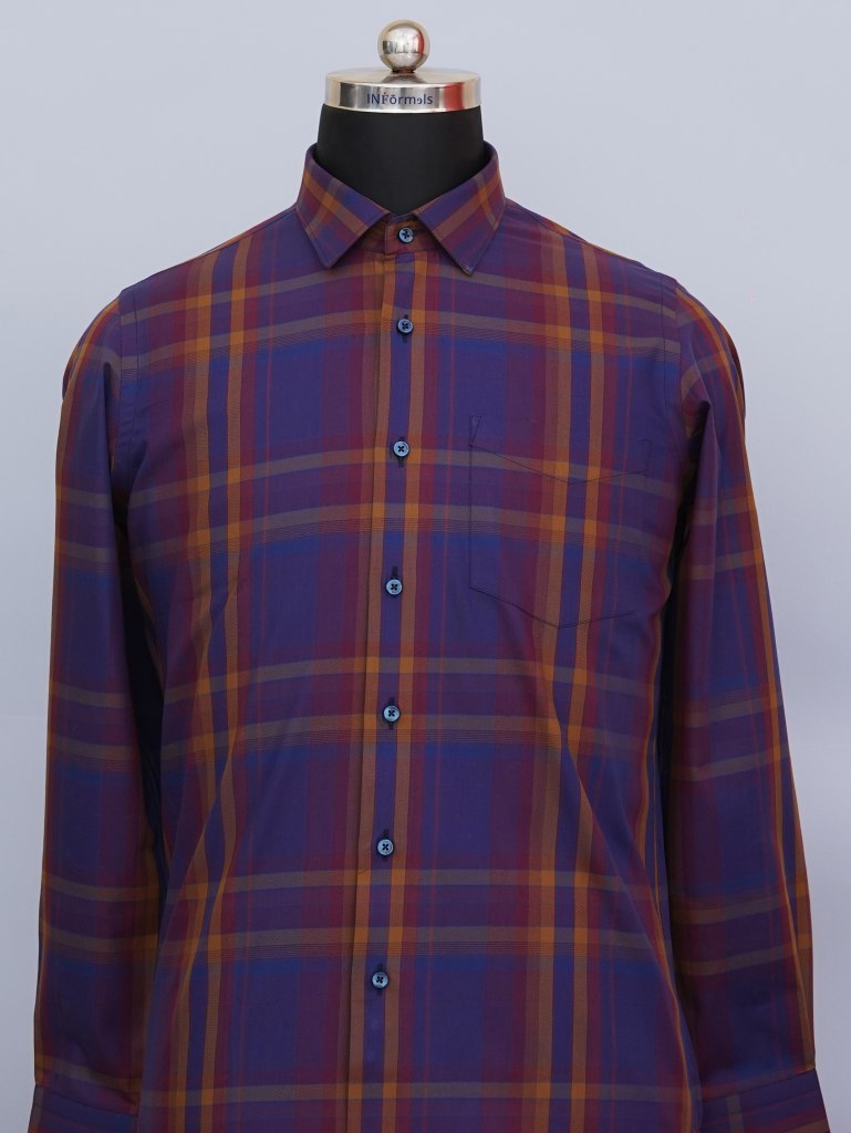 Imperial Blue Ember Checks Shirt