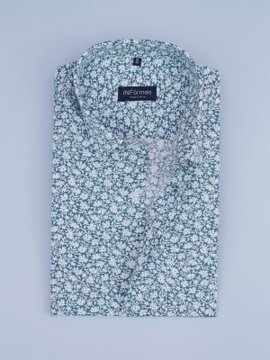 Mint Blossom Breeze Printed Shirt