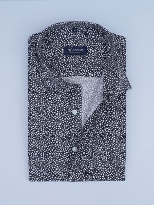 Stellar Noir Cotton Printed Shirt